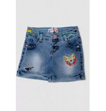 Джинсовые шорты для девочки, цвет синий, 247R1211
