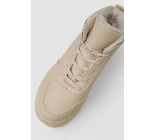 Кросівки жіночі зимові на хутрі, колір бежевий, 248RAM01