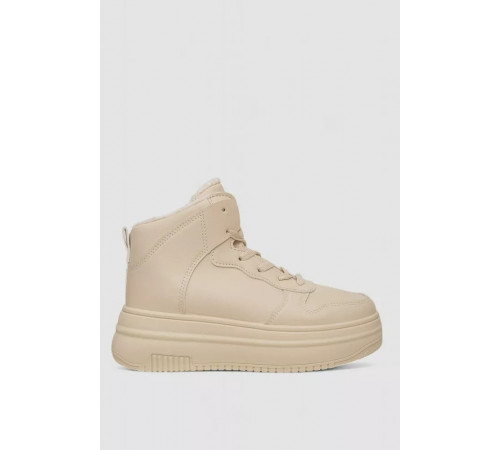 Кросівки жіночі зимові на хутрі, колір бежевий, 248RAM01