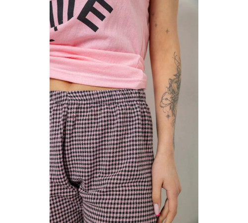 Жіноча піжама з принтом, колір рожевий, 238R3107