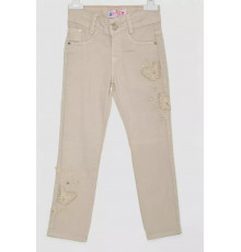 Джинси для дівчаток, колір бежевий, 247R10038