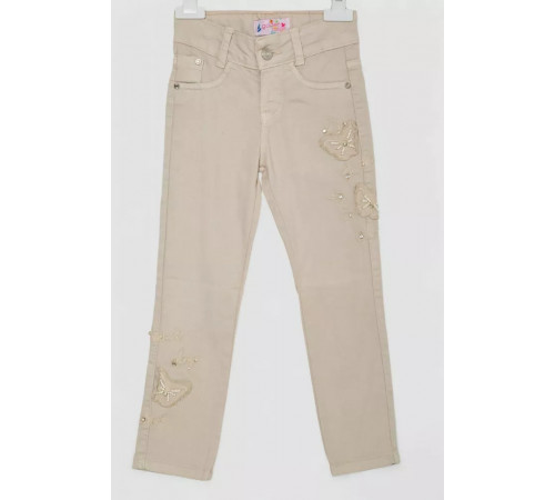 Джинси для дівчаток, колір бежевий, 247R10038