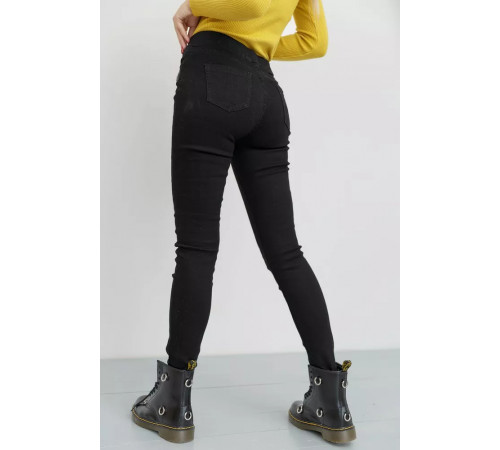 Джеггинсы женские, цвет черный, 131R9560-5