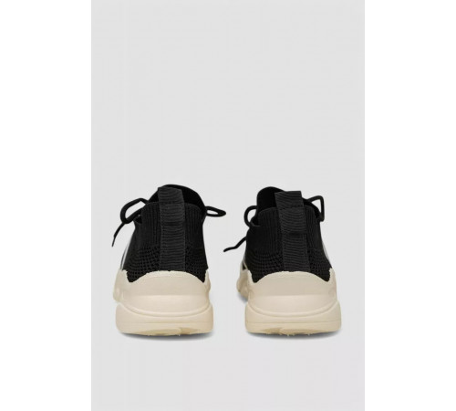 Кроссовки женские текстильные, цвет черно-белый, 244R251K