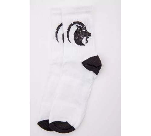 Жіночі білі шкарпетки, з принтом, 167R520-5