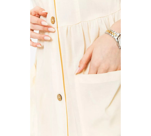 Сарафан повсякденний однотонний, колір світло-бежевий, 102R333