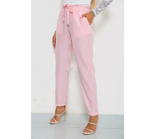 Брюки женские шифоновые, цвет розовый, 244R285