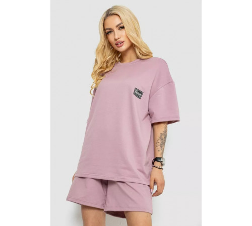 Костюм женский повседневный, цвет пудровый, 241R5004.