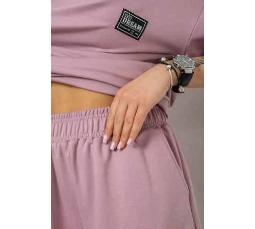 Костюм женский повседневный, цвет пудровый, 241R5004.