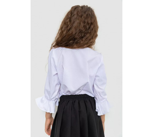 Блуза для девочек нарядная, цвет белый, 172R210