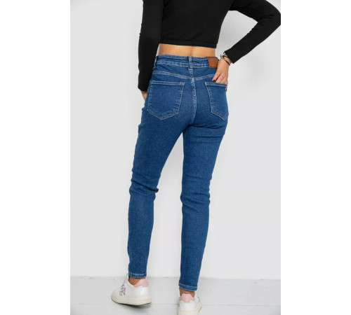 Джинсы женские Mom-fit стрейч, цвет синий, 244R1132