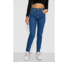 Джинсы женские Mom-fit стрейч, цвет синий, 244R1132
