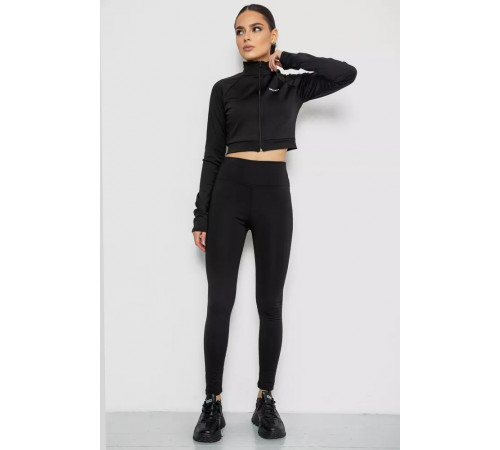 Лосини утеплені на флісі, колір чорний, 243R051