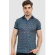Поло чоловіче з принтом, колір темно-синій, 214R7003