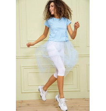 Ошатна туніка з сітчатим низом, блакитного кольору, 167R108-1