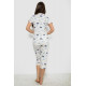 Жіноча піжама з принтом, колір молочний, 243R19010