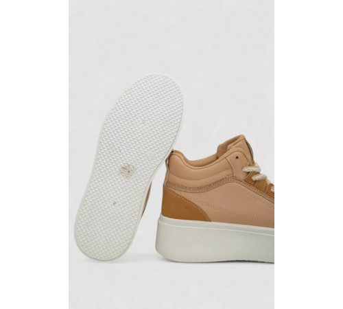 Кроссовки женские демисезонные на платформе, цвет бежевый, 243R2024-9.