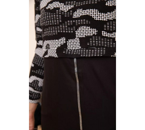 Коротка сукня з блискавкою спереду, колір Чорний, 167R1805-3