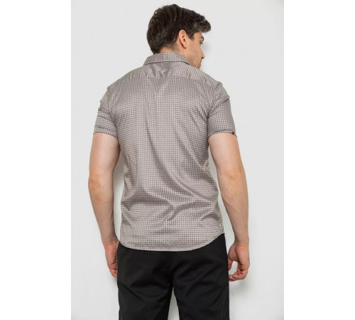 Сорочка чоловіча з принтом, колір бежевий, 214R6917-5