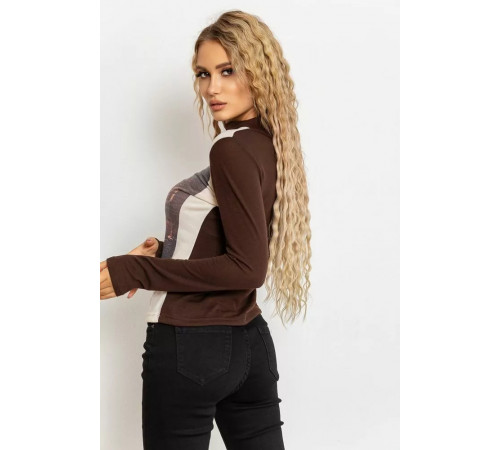 Світшот жіночий, колір коричнево-молочний, 167R746