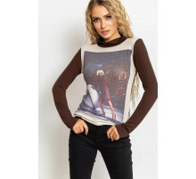 Світшот жіночий, колір коричнево-молочний, 167R746