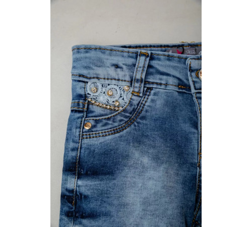 Шорти джинсові для дівчинки 247R1005, колір Синій