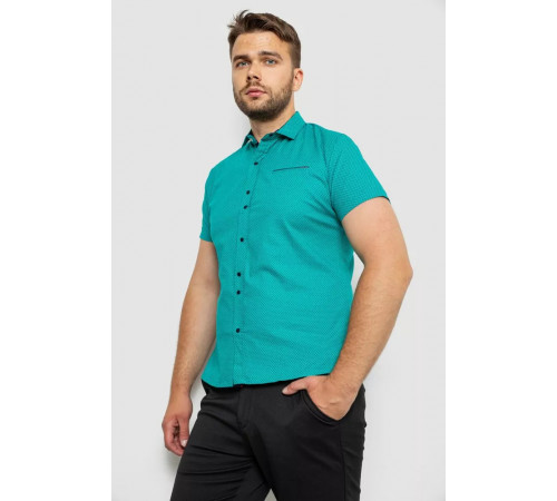 Сорочка чоловіча з принтом, колір зелений, 214RK104