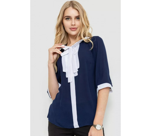 Блуза жіноча, колір синьо-білий, 172R11-1
