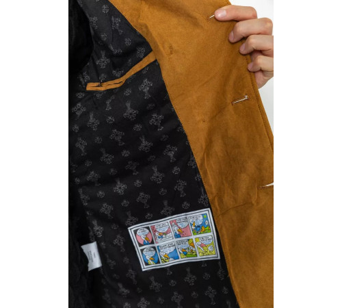 Пиджак мужской однотонный, цвет горчичный, 182R15172.