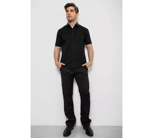 Рубашка мужская, цвет черный, 214R7326