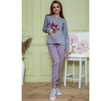 Жіночий костюм штани + кофта, сіро-пудрового кольору, 172R1211
