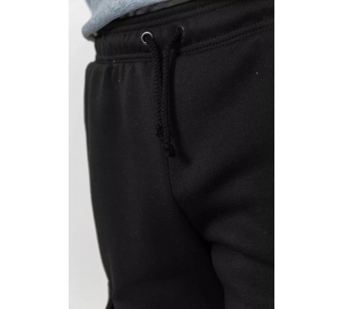 Спорт брюки мужские карго на флисе, цвет черный, 241R0651 Спорт брюки мужские карго на флисе, цвет черный, 241R0651