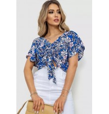 Блуза шифоновая, цвет сине-розовый, 244R069