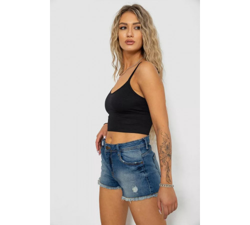 Шорти жіночі джинсові, колір синій, 244R261-1