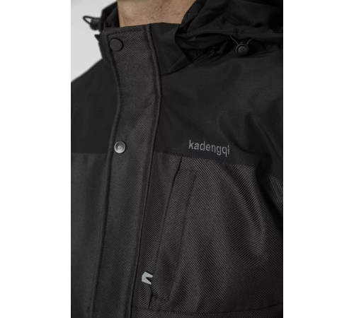 Куртка мужская демисезонная с капюшоном, цвет черный, 214R61035.