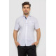 Рубашка мужская однотонная, цвет белый, 214R7118