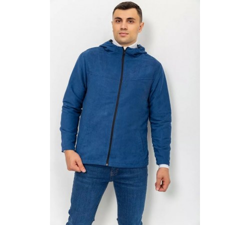 Вітровка чоловіча на блискавці, колір синій, 131R3009 Вітровка чоловіча на блискавці, колір синій, 131R3009
