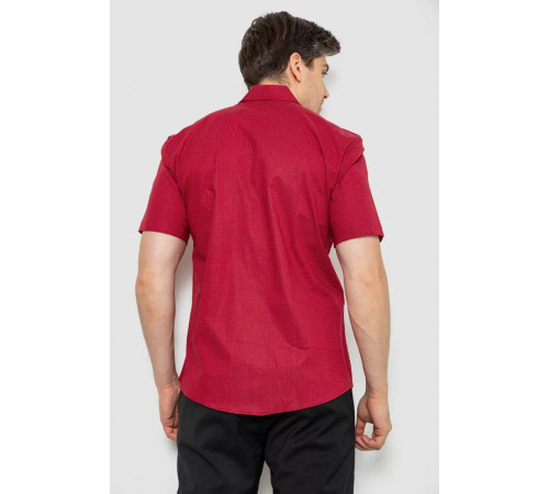 Рубашка мужская с принтом, цвет бордовый, 214R7124