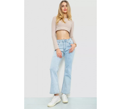 Джинсы женские стрейч, цвет голубой, 129R0057