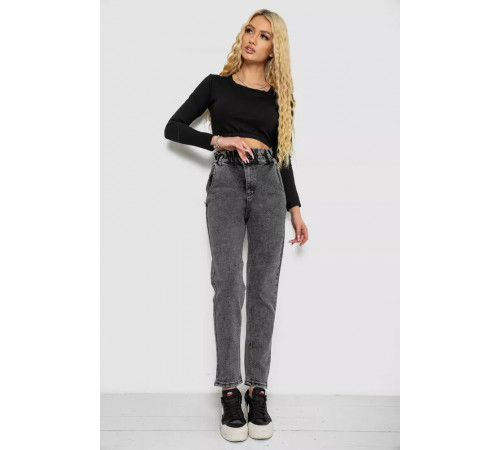 Джинси жіночі МОМ, колір темно-сірий, 244R3295