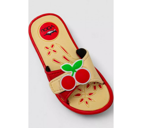 Шльопанці дитячі для дівчаток, колір червоно-бежевий, 243R6009b-17A