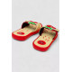 Шльопанці дитячі для дівчаток, колір червоно-бежевий, 243R6009b-17A
