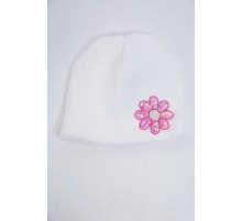 Дитяча шапка, молочно-рожевого кольору з пайєтками, 167R7802