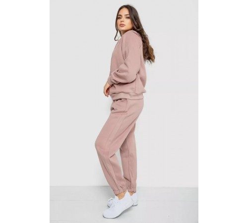 Спортивный женский костюм на флисе, цвет пудровый, 252R21268 Спортивный женский костюм на флисе, цвет пудровый, 252R21268