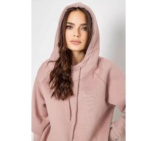Спортивный женский костюм на флисе, цвет пудровый, 252R21268 Спортивный женский костюм на флисе, цвет пудровый, 252R21268