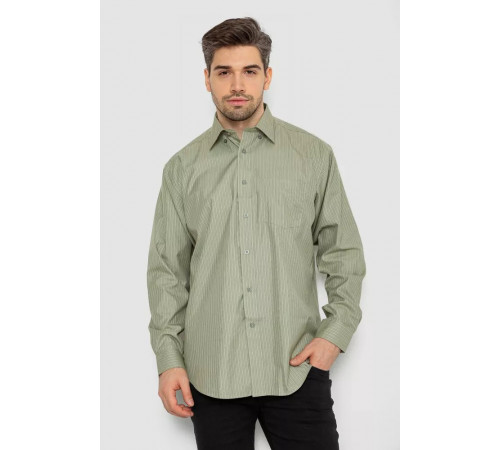 Рубашка мужская классическая, цвет оливковый, 244R332.