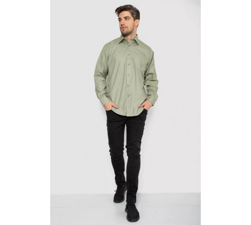 Рубашка мужская классическая, цвет оливковый, 244R332.