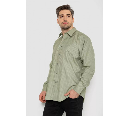 Рубашка мужская классическая, цвет оливковый, 244R332.