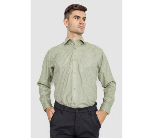 Рубашка мужская классическая, цвет оливковый, 244R332.