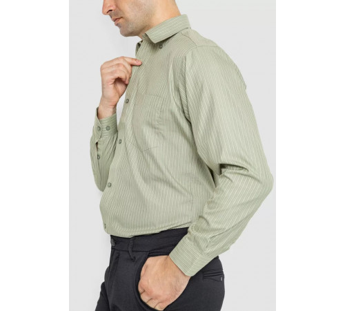 Рубашка мужская классическая, цвет оливковый, 244R332.